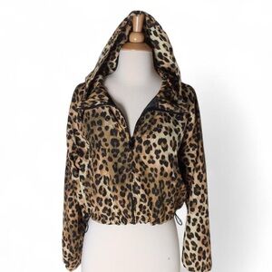Forever 21 Leopard Print Bomber Jacket
